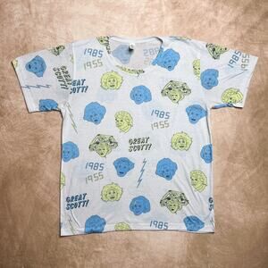 Clashist Doc Brown Back to the Future Pop Art T-Shirt Green Blue Cyber Skater